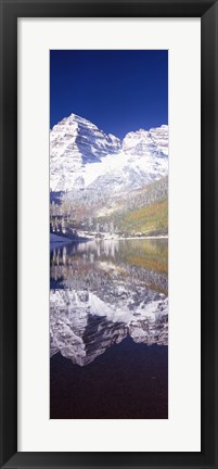 Framed Maroon Bells, Aspen, Pitkin County, Colorado Print