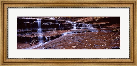 Framed Stream flowing through rocks, North Creek, Utah Print