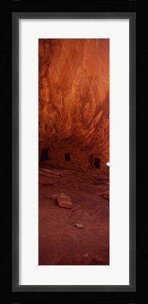 Framed House Of Fire, Anasazi Ruins, Mule Canyon, Utah, USA Print