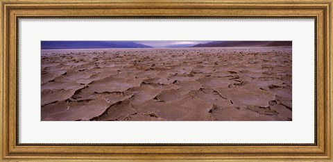 Framed Textured salt flats, Death Valley National Park, California, USA Print