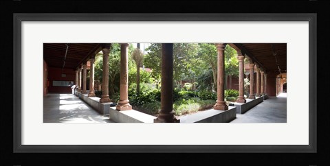 Framed Colonnade of a church, Church Of San Agustin, San Cristobal De La Laguna, Tenerife, Canary Islands, Spain Print