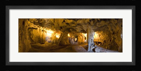 Framed Interiors of a prehistoric cave, Karain Cave, Ciglik, Antalya, Turkey Print