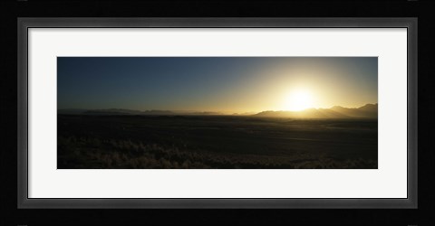 Framed Sunset over mountains, Sossusvlei, Namib Desert, Namibia Print
