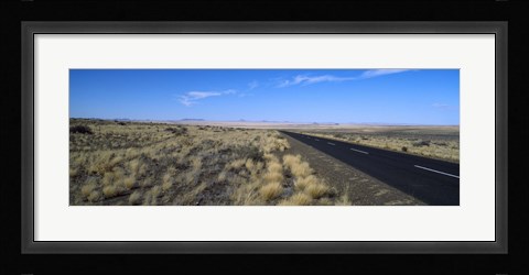 Framed Desert road passing through the grasslands, Namibia Print