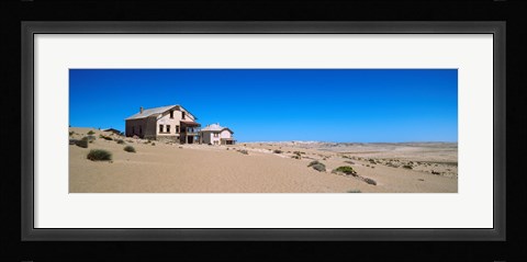 Framed Abandoned house in a mining town, Kolmanskop, Namib desert, Karas Region, Namibia Print