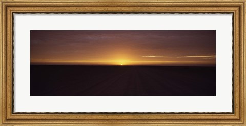 Framed Sunset over a desert, Namib Desert, Swakopmund, Namibia Print