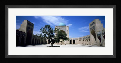Framed Courtyard of a mosque, Kalon Mosque, Bukhara, Uzbekistan Print