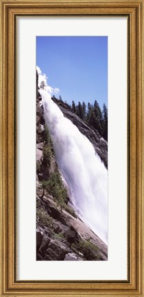 Framed Low angle view of a waterfall, Nevada Fall, Yosemite National Park, California, USA Print