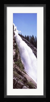Framed Low angle view of a waterfall, Nevada Fall, Yosemite National Park, California, USA Print