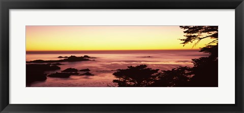 Framed Sea at sunset, Point Lobos State Reserve, Carmel, Monterey County, California, USA Print