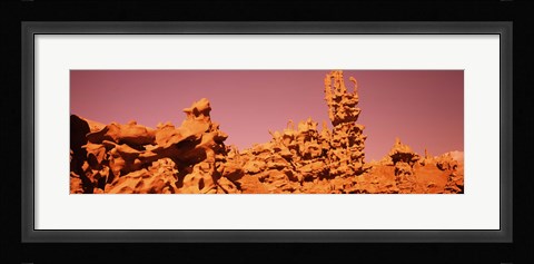 Framed Low angle view of rock formations, The Teapot, Fantasy Canyon, Uintah County, Utah, USA Print