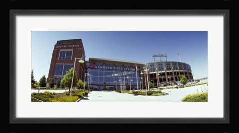 Framed Facade of a stadium, Lambeau Field, Green Bay, Wisconsin, USA Print