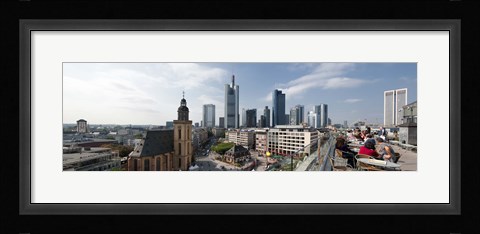 Framed Buildings in a city, St. Catherine's Church, Hauptwache, Frankfurt, Hesse, Germany 2010 Print