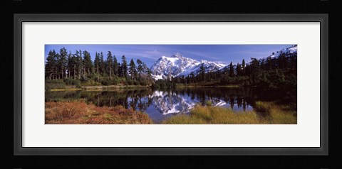 Framed Mt Shuksan, Picture Lake, North Cascades National Park, Washington State, USA Print