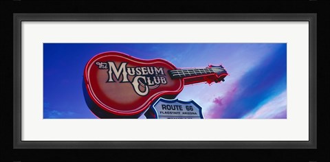 Framed Low angle view of Museum Club sign, Route 66, Flagstaff, Arizona, USA Print