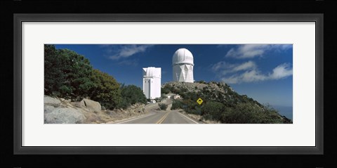 Framed Road leading to observatory, Kitt Peak National Observatory, Arizona, USA Print