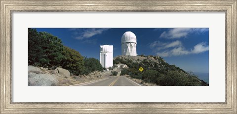 Framed Road leading to observatory, Kitt Peak National Observatory, Arizona, USA Print