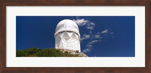 Framed Observatory on a hill, Kitt Peak National Observatory, Arizona Print