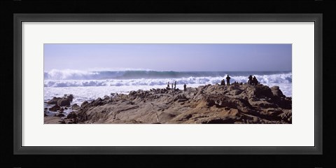 Framed Waves in the sea, Carmel, Monterey County, California, USA Print