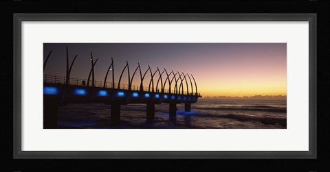 Framed New pier constructed on beach front, Umhlanga, Durban, KwaZulu-Natal, South Africa Print