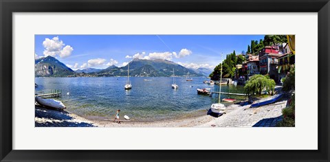 Framed Boats on Lake Como Print