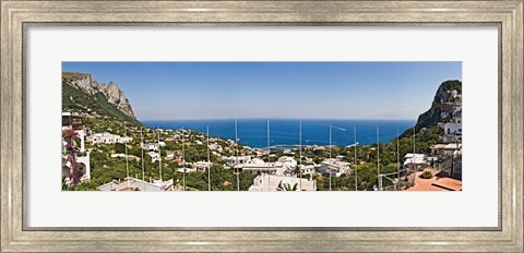 Framed Town at the waterfront, Marina Grande, Capri, Campania, Italy Print