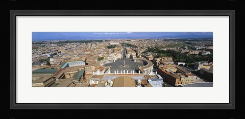 Framed Overview of the historic centre of Rome and St. Peter's Square, Vatican City, Rome, Lazio, Italy Print