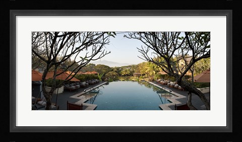 Framed Infinity pool in a hotel, Four Seasons Resort, Chiang Mai, Chiang Mai Province, Thailand Print