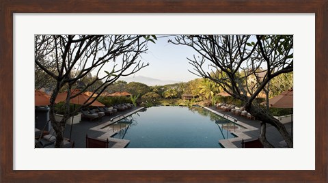 Framed Infinity pool in a hotel, Four Seasons Resort, Chiang Mai, Chiang Mai Province, Thailand Print