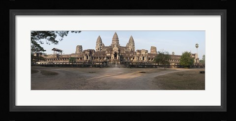 Framed Facade of a temple, Angkor Wat, Angkor, Cambodia Print