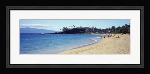 Framed Hotel on the beach, Black Rock Hotel, Maui, Hawaii, USA Print