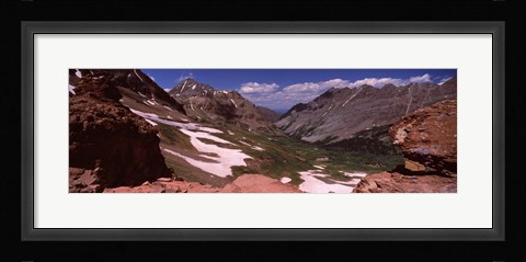 Framed Rock formations, Maroon Bells, West Maroon Pass, Crested Butte, Gunnison County, Colorado, USA Print