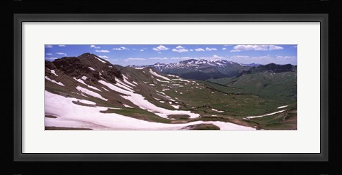 Framed Mountains covered with snow, West Maroon Pass, Crested Butte, Gunnison County, Colorado, USA Print