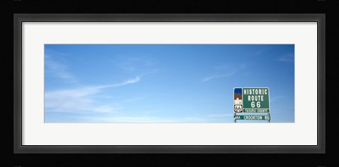 Framed Low angle view of a road sign board, Route 66, Arizona, USA Print
