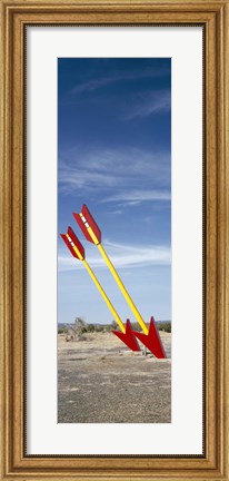 Framed Twin arrows in the field, Route 66, Arizona Print