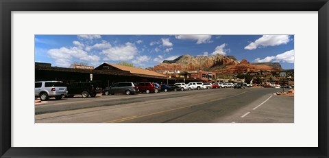 Framed Cars parked at the roadside, Sedona, Coconino County, Arizona, USA Print