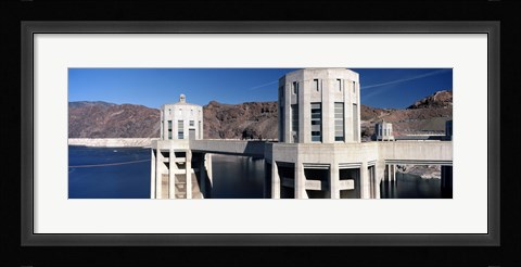 Framed Dam on a river, Hoover Dam, Colorado River, Arizona-Nevada, USA Print
