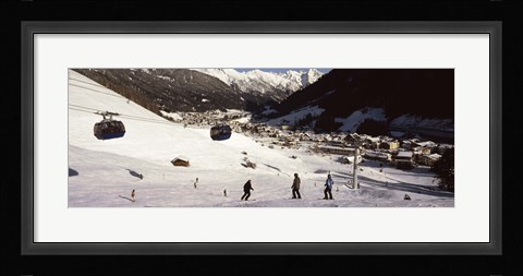 Framed Ski lift in a ski resort, Sankt Anton am Arlberg, Tyrol, Austria Print