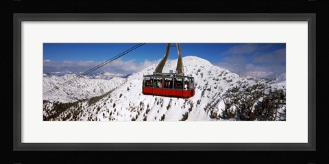 Framed Overhead cable car in a ski resort, Snowbird Ski Resort, Utah Print