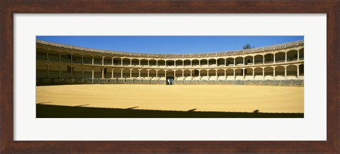 Framed Bullring, Plaza de Toros, Ronda, Malaga, Andalusia, Spain Print