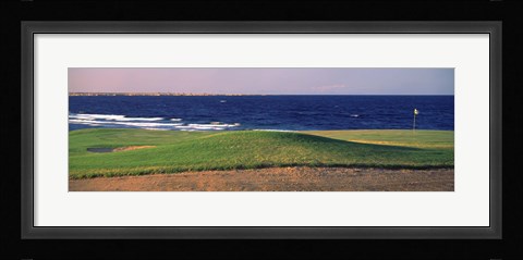 Framed Golf course at dusk, The Cascades Golf And Country Club, Soma Bay, Hurghada, Egypt Print