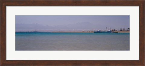 Framed Ship on the coast, Soma Bay, Hurghada, Egypt Print