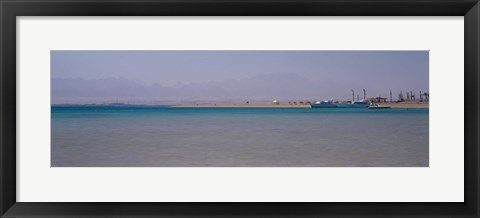 Framed Ship on the coast, Soma Bay, Hurghada, Egypt Print