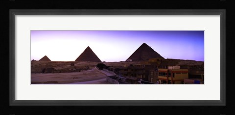 Framed Pyramids at sunset, Giza, Egypt Print