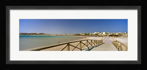 Framed Pier on the beach, Soma Bay, Hurghada, Egypt Print