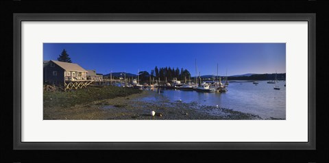Framed Harbor in a national park, Bernard Harbor, Acadia National Park, Mount Desert Island, Hancock County, Maine, USA Print