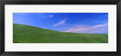 Framed Landscape, San Quirico d'Orcia, Orcia Valley, Siena Province, Tuscany, Italy Print