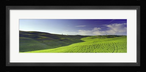 Framed Clouds over landscape, Val D'Orcia, Siena Province, Tuscany, Italy Print