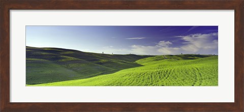 Framed Clouds over landscape, Val D&#39;Orcia, Siena Province, Tuscany, Italy Print