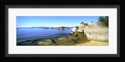 Framed Boulders at the Coast, Lake Tahoe, California Print